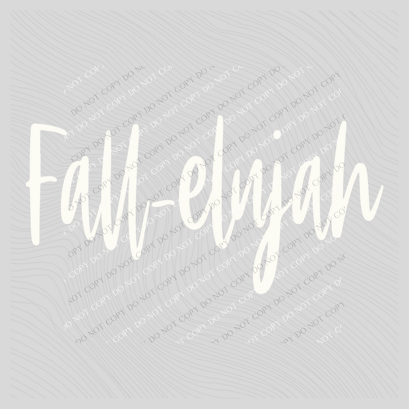 Fall-elujah Script in Creamy White Digital Download, PNG