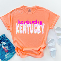 Kentucky Crackle in Neons & White Digital Design, PNG