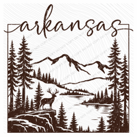 States Nature Scenery Silhouette (includes both brown & cream with purchase) Digital Design, PNG