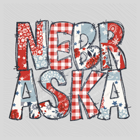 Nebraska Doodle Patch & Glitter Digital Design, PNG
