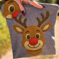 Reindeer in Cute 3D Crochet Style Digital Download, PNG