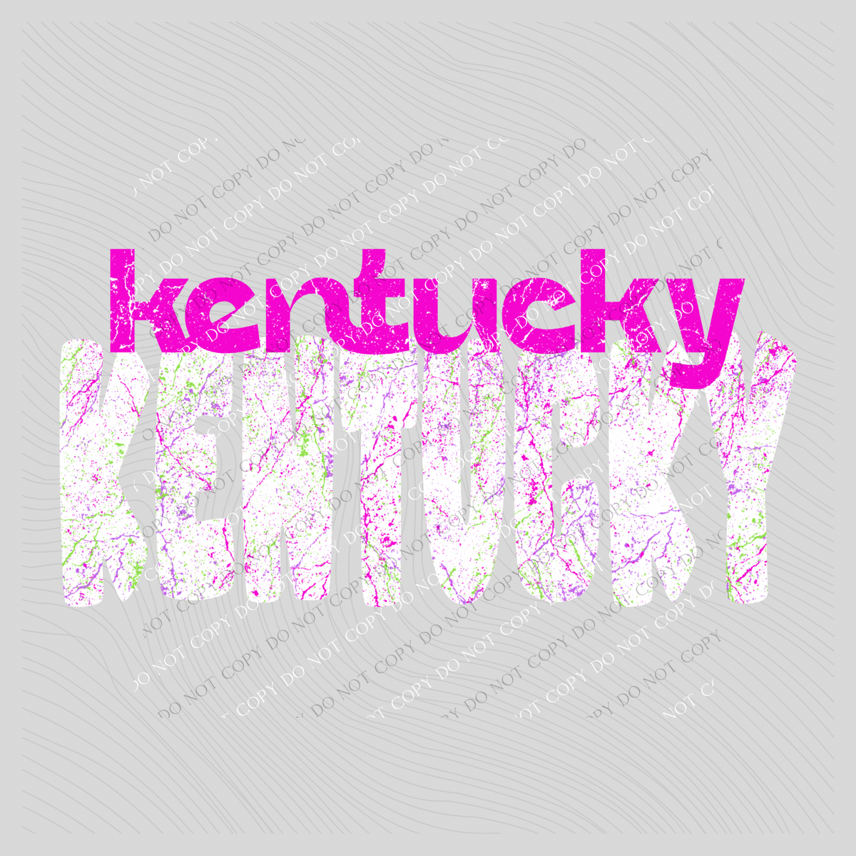 Kentucky Crackle in Neons & White Digital Design, PNG
