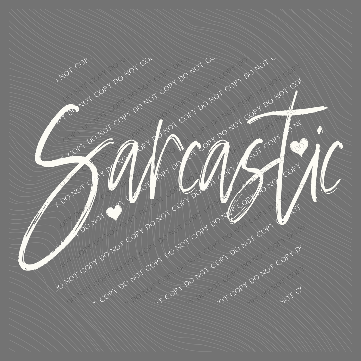 Sarcastic Sketched Script Hearts in Off-white Digital Design, PNG