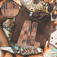 Alabama AL Autumn Pumpkins Quilted Distressed Digital Design in Browns, PNG