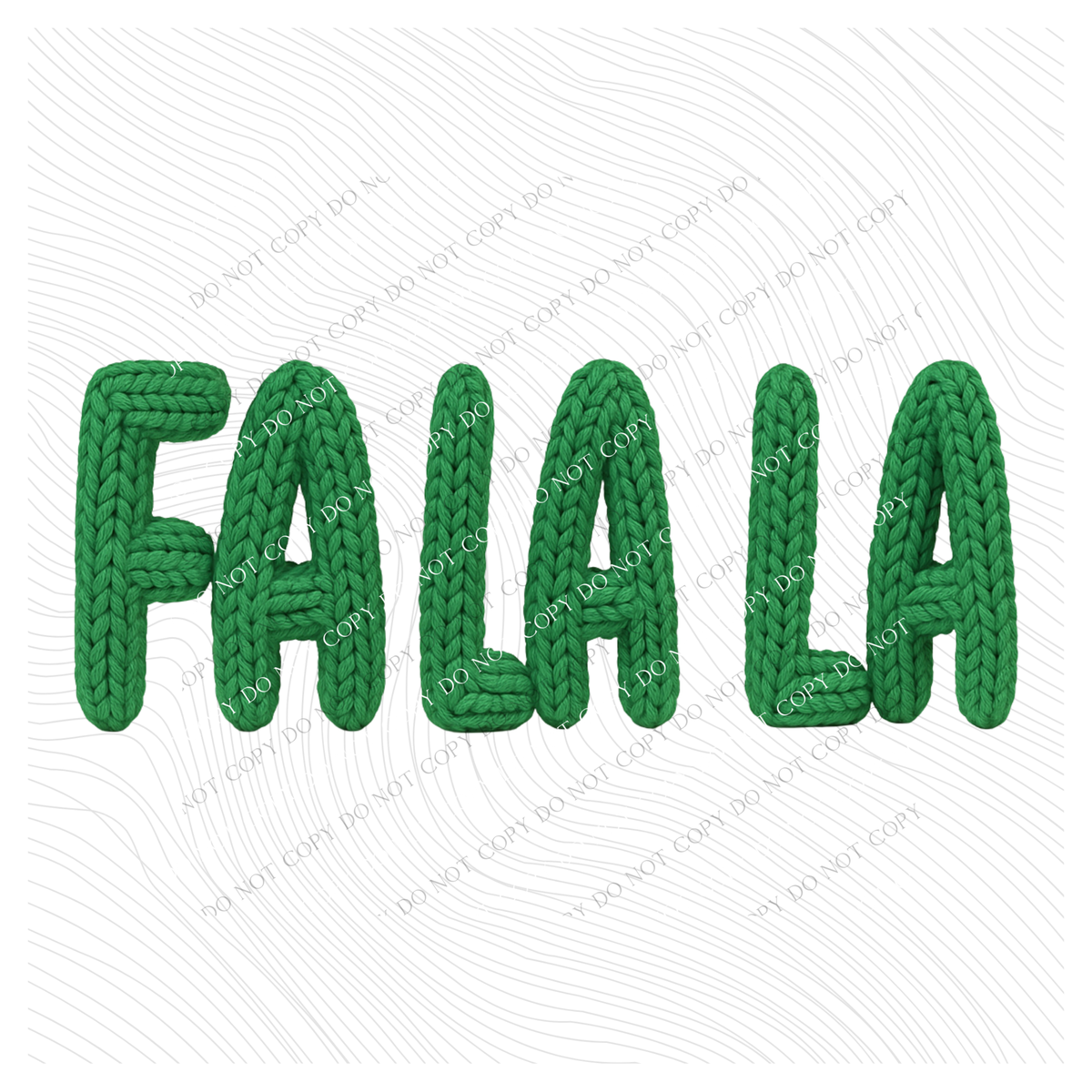 Fa La La Yarn Knit Style Digital Download, PNG