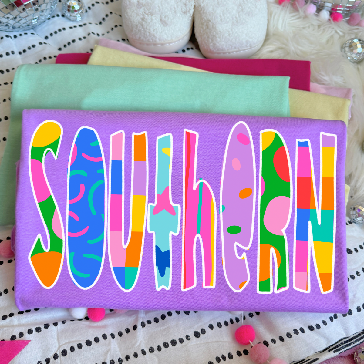 Southern Color Pop Doodle Digital Design, PNG