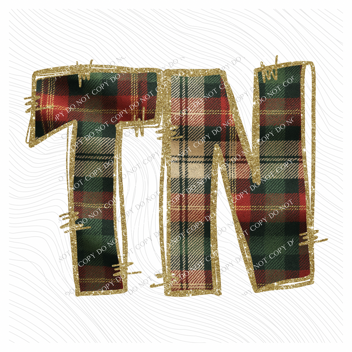 Tennessee Glitter & Plaid Digital Download, PNG