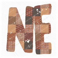 Nebraska NE Autumn Pumpkins Quilted Distressed Digital Design in Browns, PNG