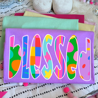Blessed Color Pop Doodle Digital Design, PNG