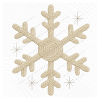 Snowflake 3D Yarn Style Christmas Digital Download, PNG