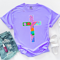 Cross Color Pop Doodle Digital Design, PNG