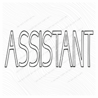 Assistant Simple Outline in Black Digital Design, PNG