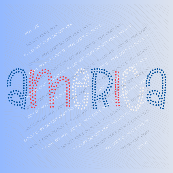 America Polka Dots in Red, White & Blue Patriotic Digital Design, PNG