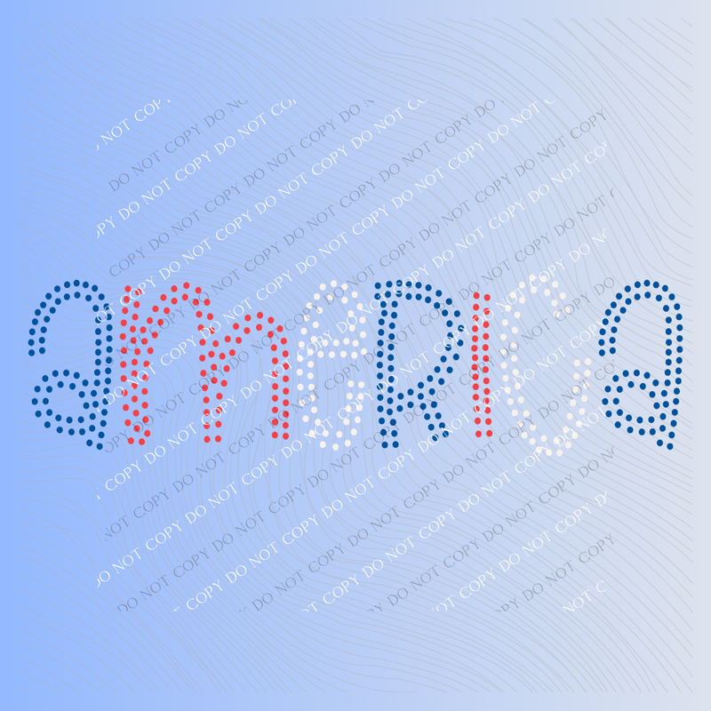 America Polka Dots in Red, White & Blue Patriotic Digital Design, PNG
