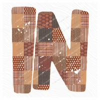 Indiana IN Autumn Pumpkins Quilted Distressed Digital Design in Browns, PNG
