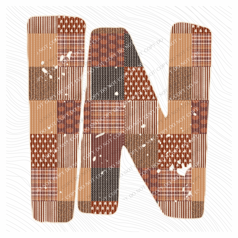 Indiana IN Autumn Pumpkins Quilted Distressed Digital Design in Browns, PNG
