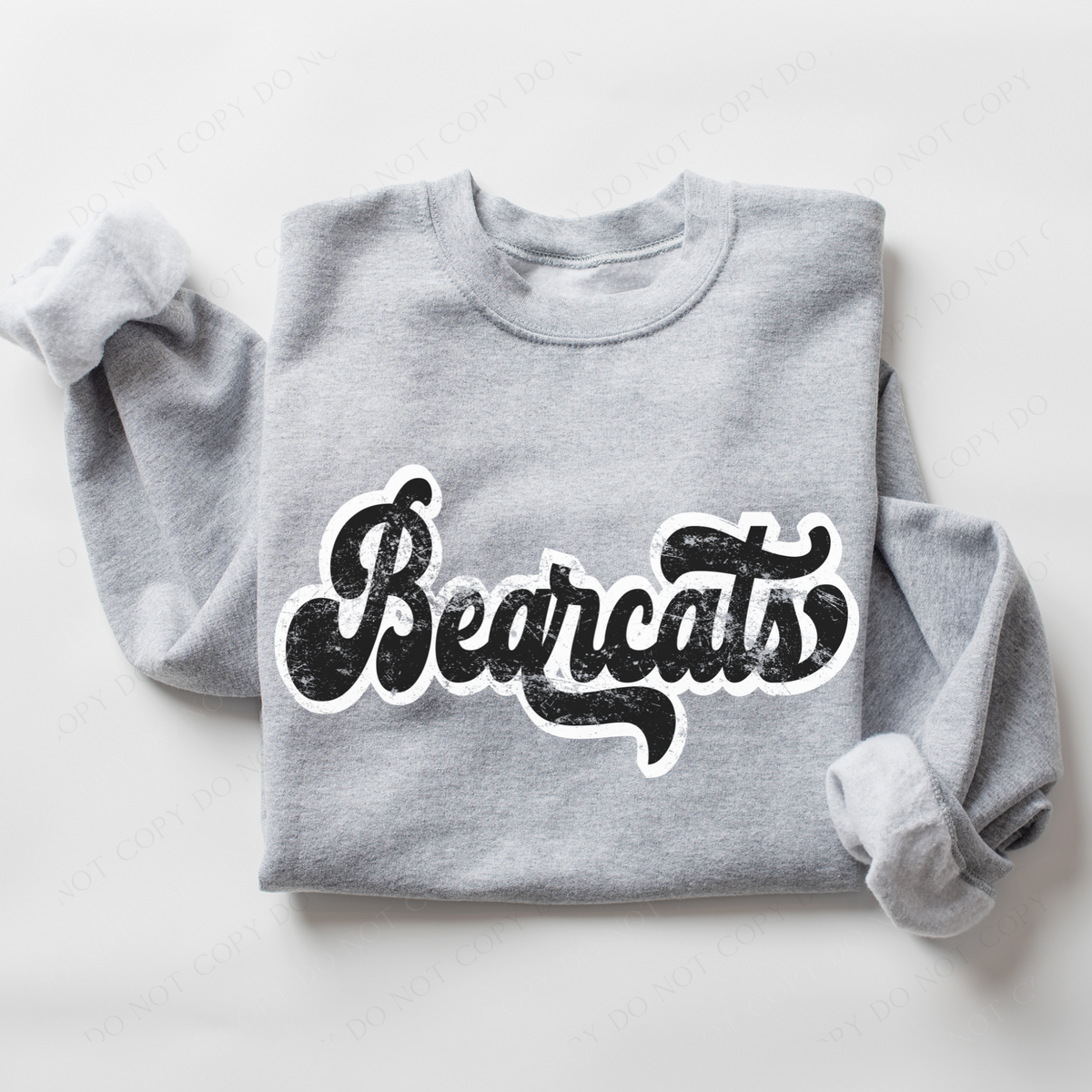 Bearcats Vintage Black & White Retro Shadow Distressed Digital Download, PNG