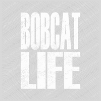 Bobcat Life Super Faded Distressed White Digital Design, PNG