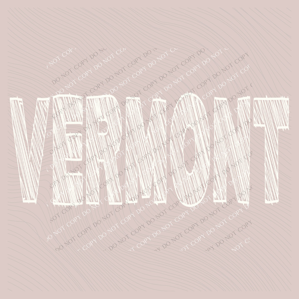 Vermont Scribble in Cream White Digital Design, PNG