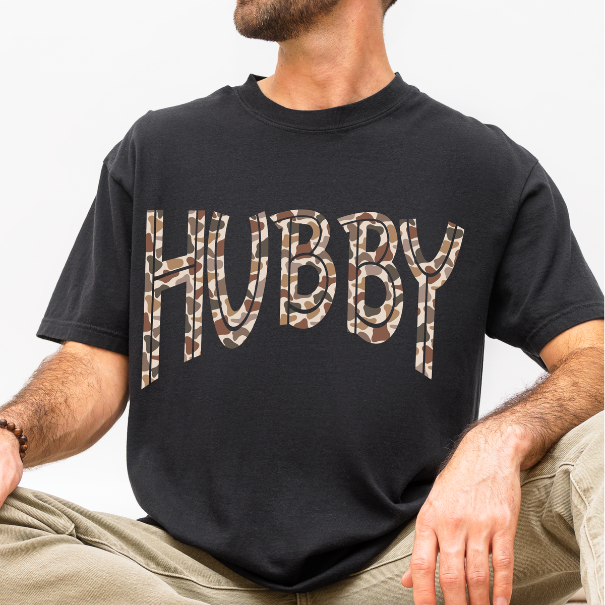 Hubby Camo Lines Curved Digital Design, PNG