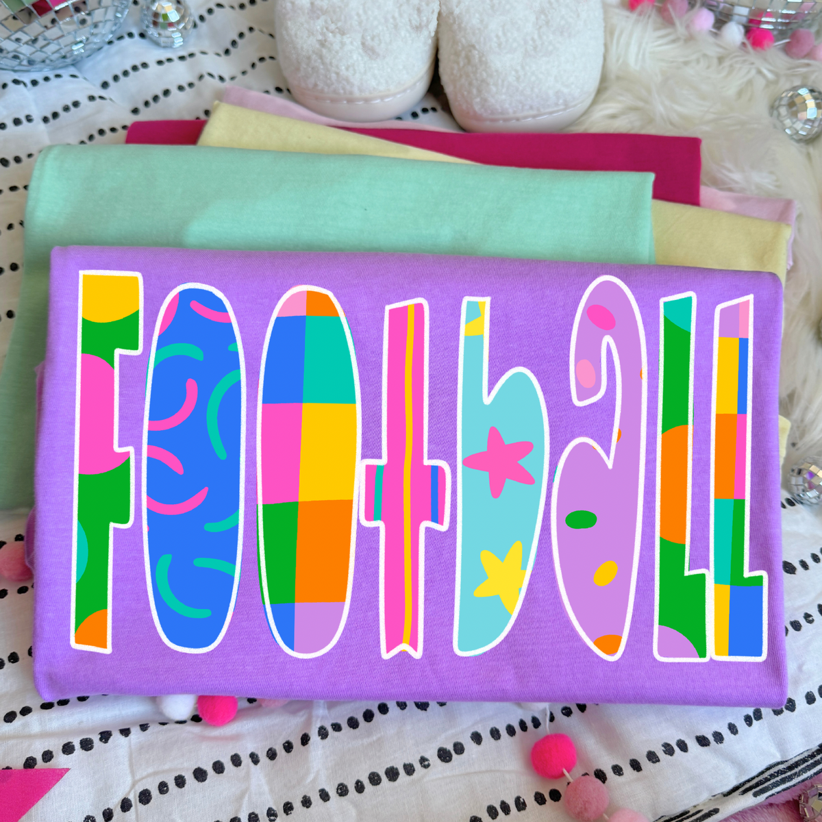 Football Color Pop Doodle Digital Design, PNG