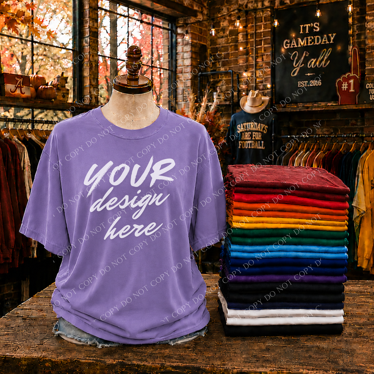 Game Day Blank Mockup, Comfort Colors Violet