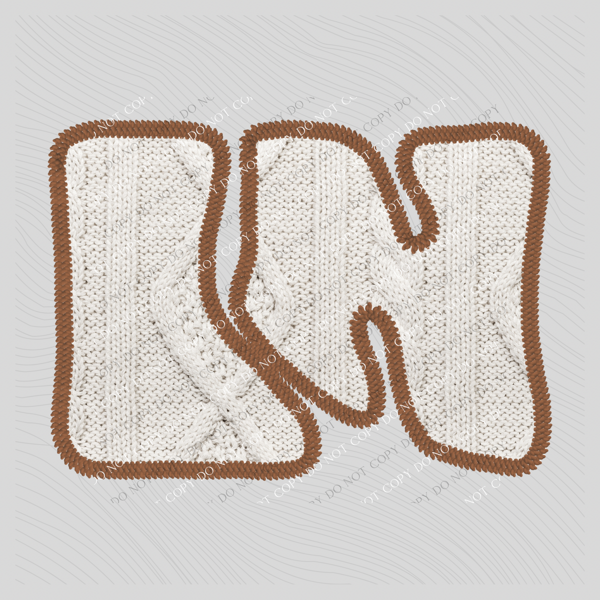 Indiana IN Sweater Patch in Cream & Brown Digital Design, PNG