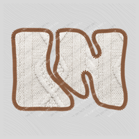 Indiana IN Sweater Patch in Cream & Brown Digital Design, PNG