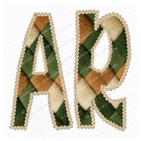 AR Arkansas Stitched Argyle Fur Digital Download, PNG