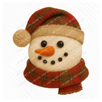 Snowman Plaid Knit Digital Download, PNG