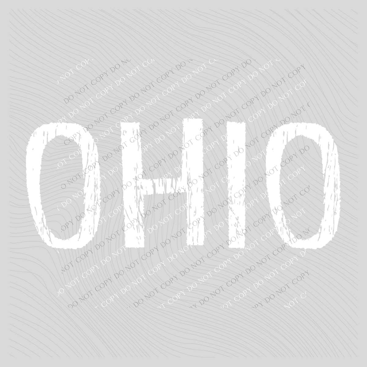 Ohio Rough in White Digital Design, PNG