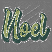 Noel Retro Shadow Doodle Digital Design, PNG