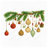 Ornament Garland Knitted Digital Download, PNG