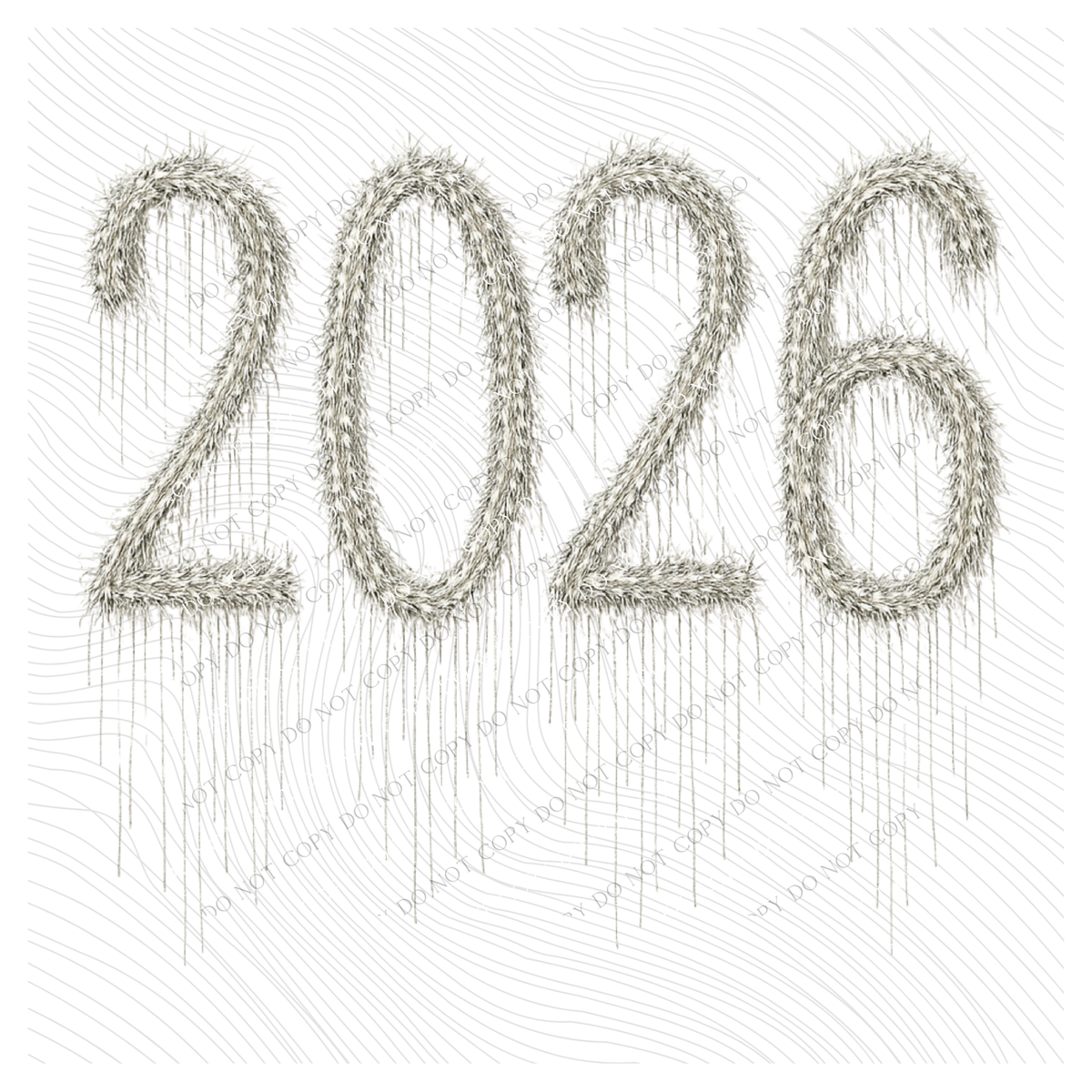 2026 Silver Tinsel Digital Download, PNG