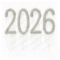 2026 Silver Tinsel Digital Download, PNG