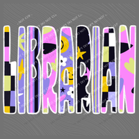 Librarian Happy Days Doodle Back to School Digital Design, PNG