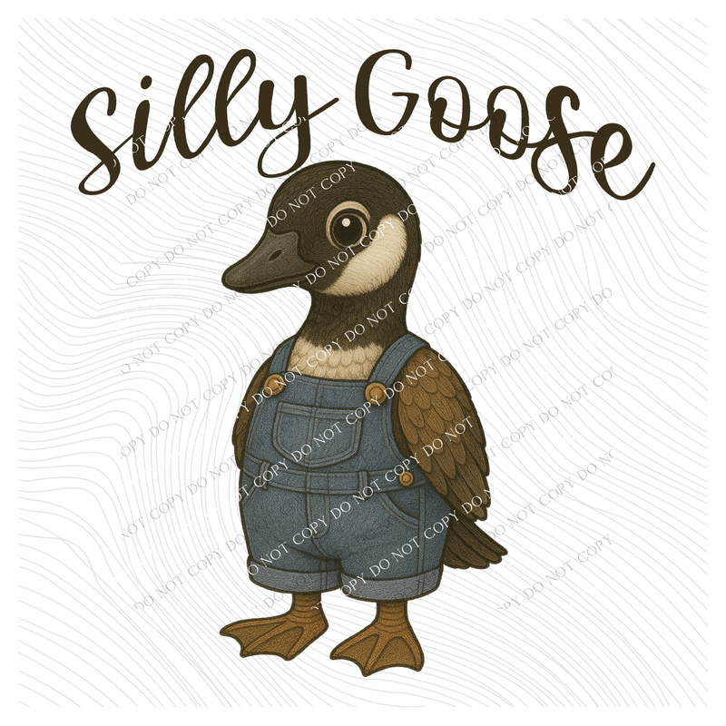 Silly Goose Overalls Canadian Goose Digital Download, PNG