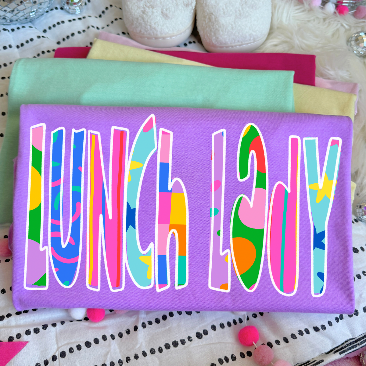 Lunch Lady Color Pop Doodle Digital Design, PNG