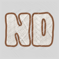 North Dakota ND Sweater Patch in Cream & Brown Digital Design, PNG