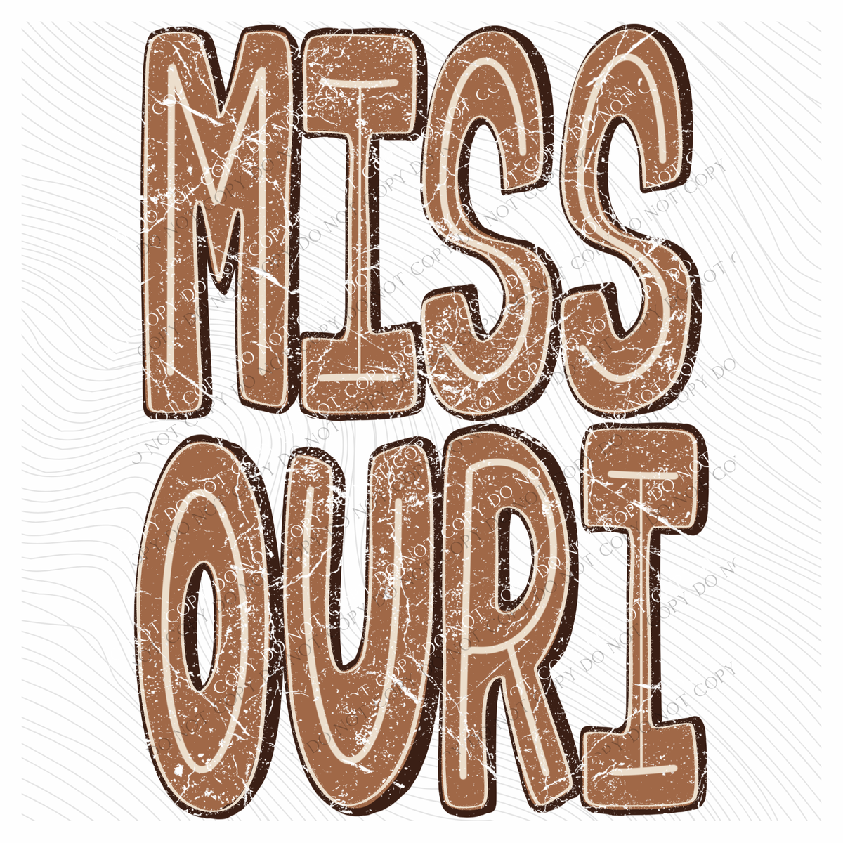 Brown Distressed Shadow States Digital Design, PNG
