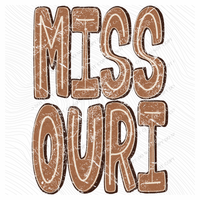 Brown Distressed Shadow States Digital Design, PNG