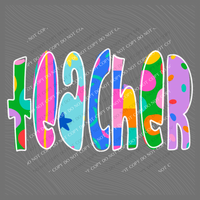 Teacher Color Pop Doodle Digital Design, PNG