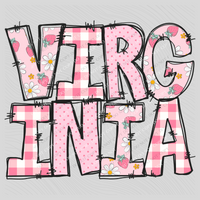 Virginia Strawberry Doodle Patch Digital Design, PNG