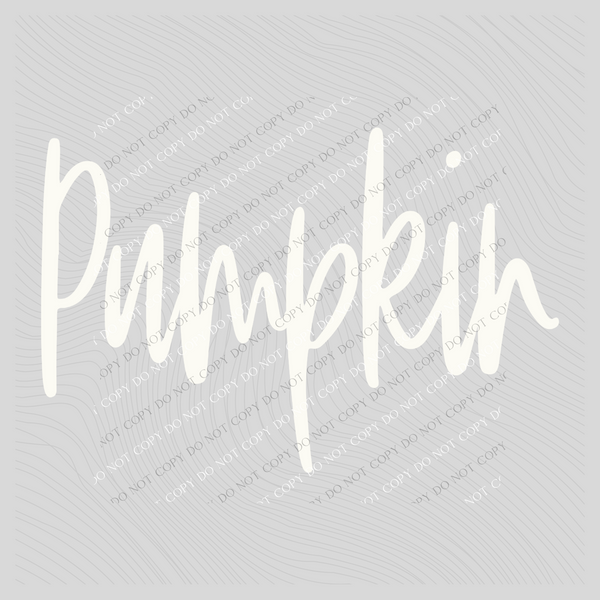 Pumpkin Weather Script in Creamy White Digital Download, PNG