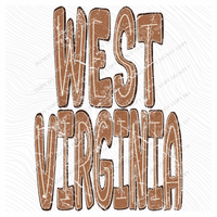 Brown Distressed Shadow States Digital Design, PNG