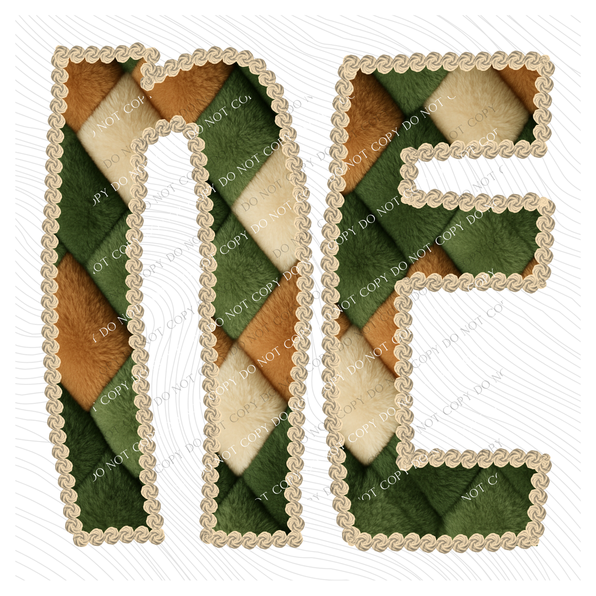 NE Nebraska Stitched Argyle Fur Digital Download, PNG