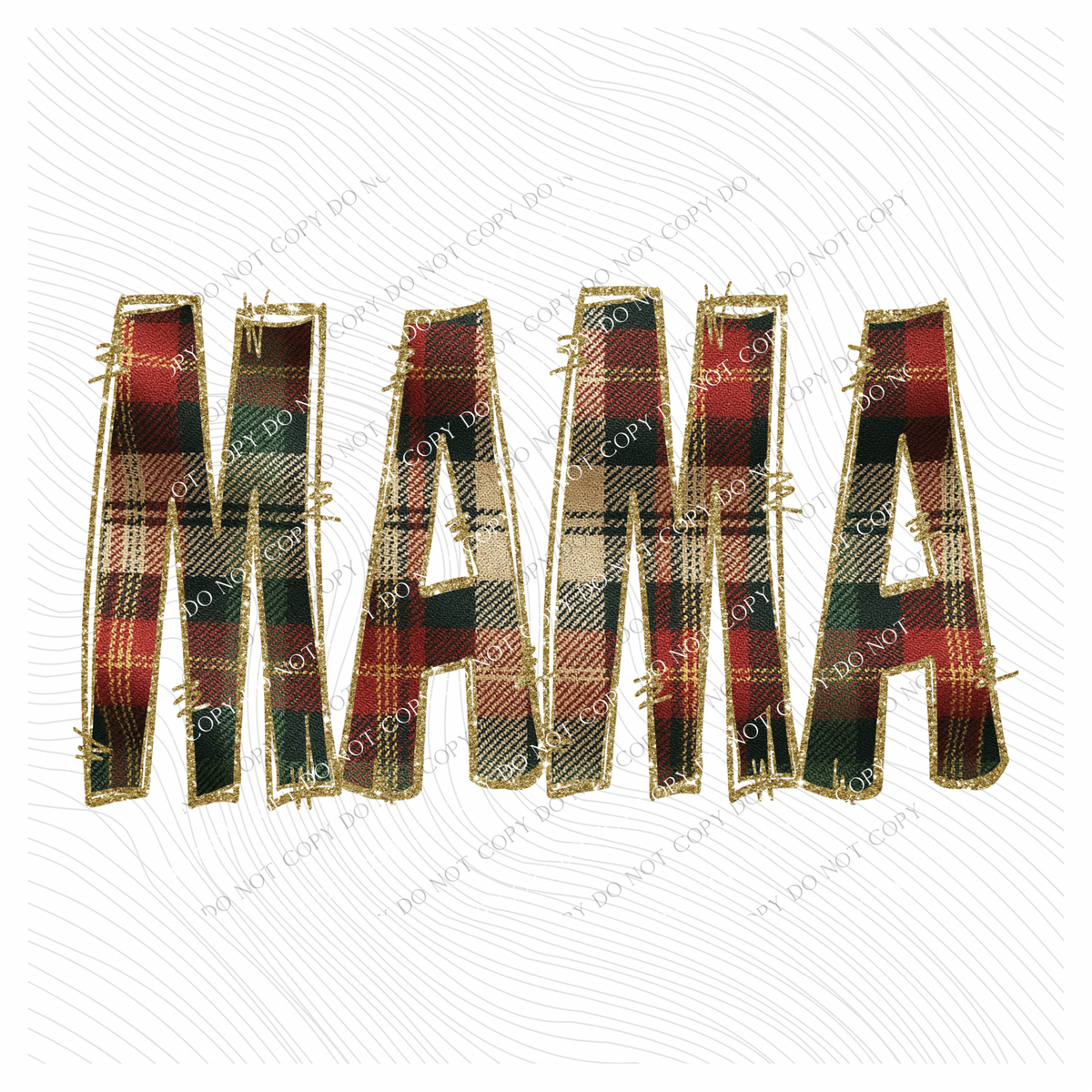 Mama Glitter & Plaid Digital Download, PNG