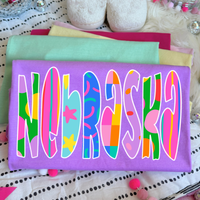 Nebraska Color Pop Doodle Digital Design, PNG