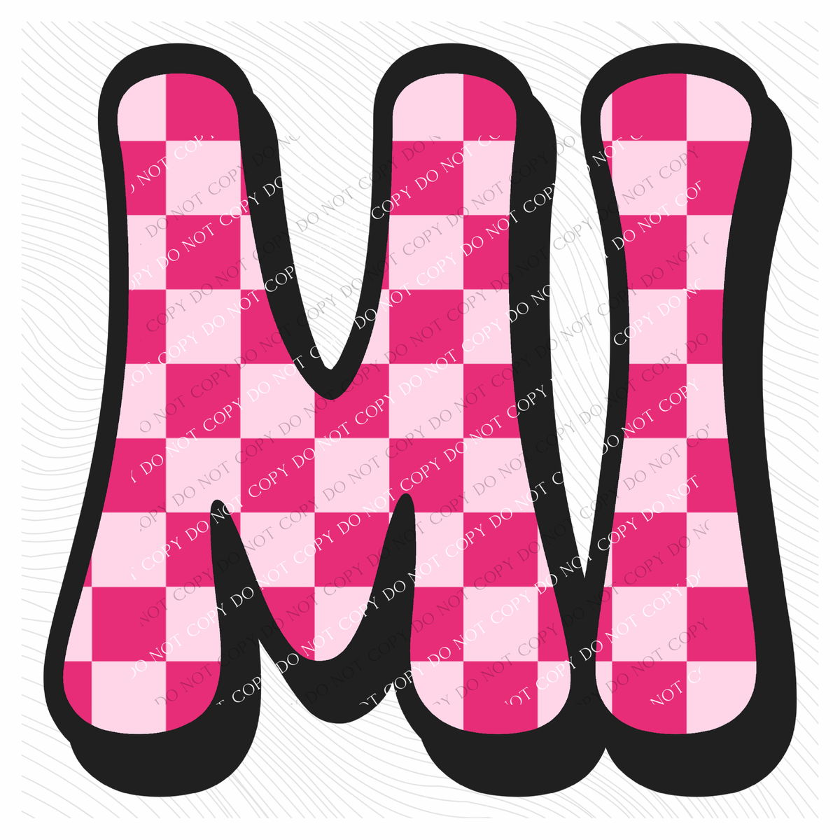 MI Michigan Retro Checkers in Pinks Digital Design, PNG