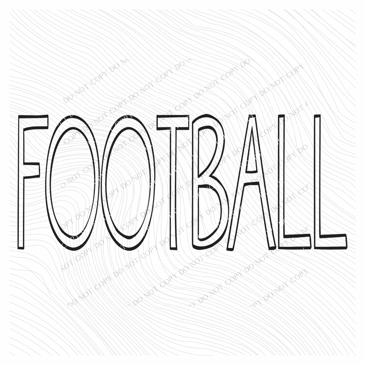 Football Simple Outline in Black Digital Design, PNG
